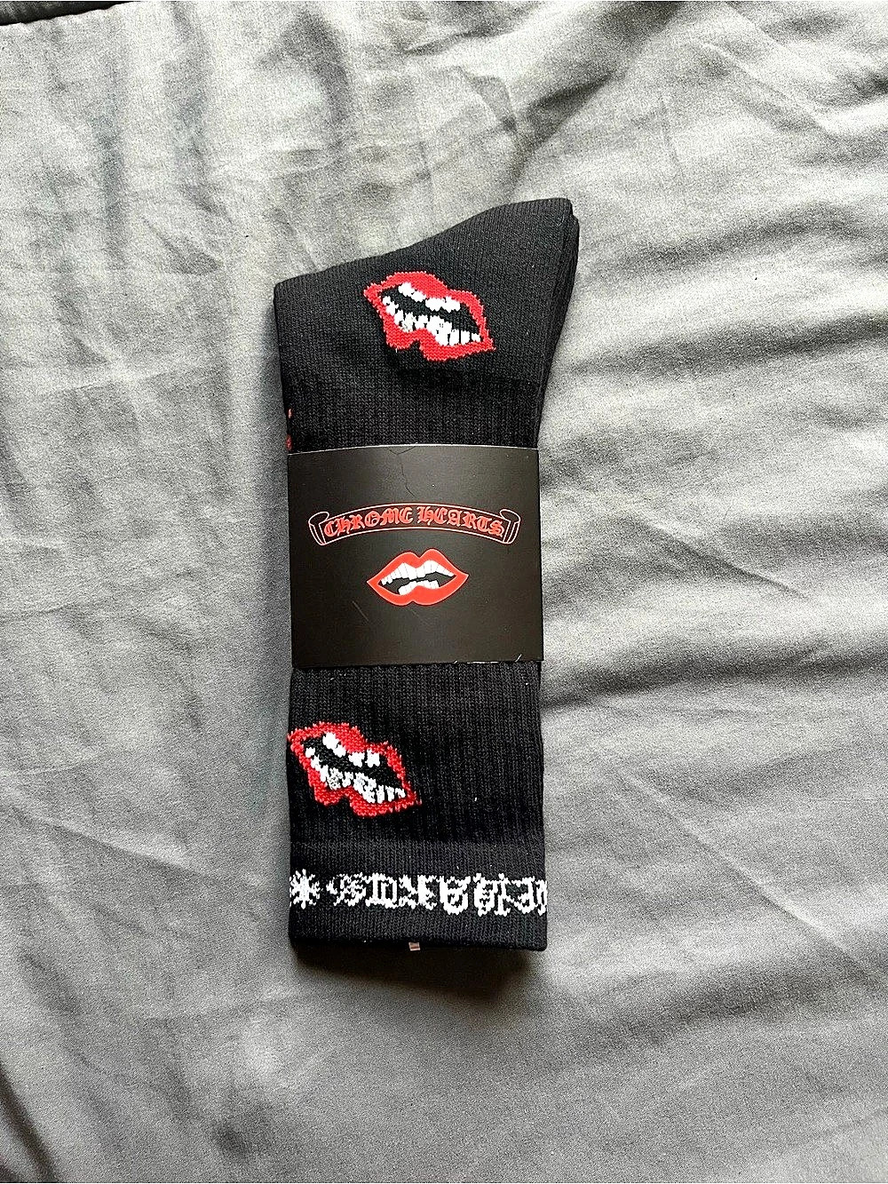 Chrome Hearts Socks Black & Red